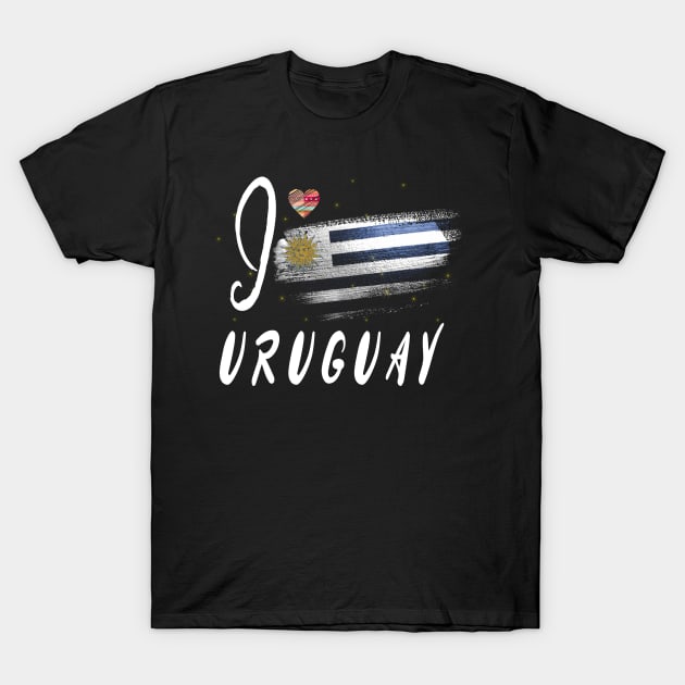 I Love Uruguay happy independence Uruguayan Cool T-shirt T-Shirt by kaza191